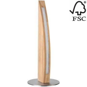 Lampe de table à intensité variable DUBAI LED/4W/230V chêne – certifié FSC