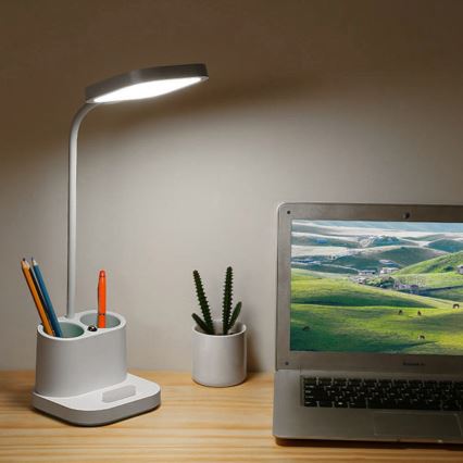 Lampe de table à intensité variable LED avec support et batterie portative LED/5W/5V 2400mAh