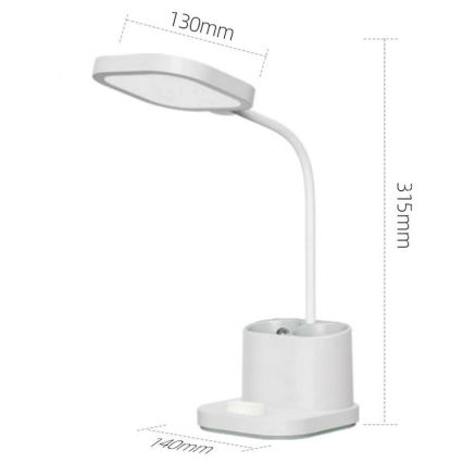 Lampe de table à intensité variable LED avec support et batterie portative LED/5W/5V 2400mAh