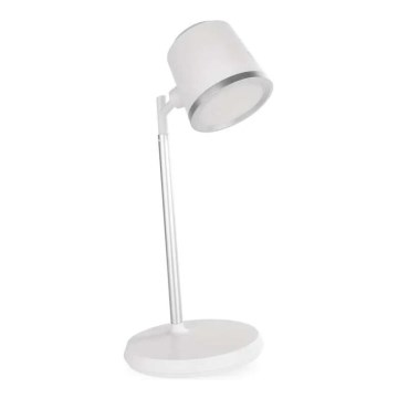 Lampe de table à intensité variable rechargeable 4en1 LED/6W/3,7V 3000K/4000K/6500K 1500mAh blanc