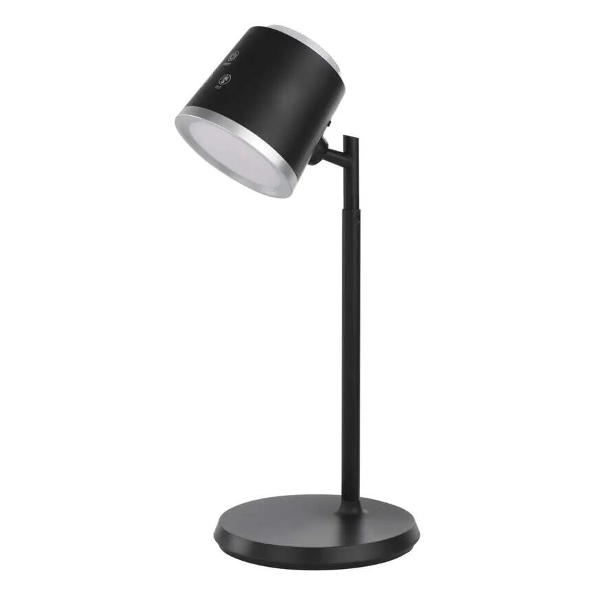 Lampe de table à intensité variable rechargeable 4en1 LED/6W/3,7V 3000K/4000K/6500K 1500mAh noir