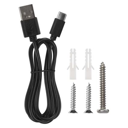 Lampe de table à intensité variable rechargeable 4en1 LED/6W/3,7V 3000K/4000K/6500K 1500mAh noir