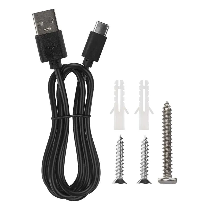 Lampe de table à intensité variable rechargeable 4en1 LED/6W/3,7V 3000K/4000K/6500K 1500mAh noir