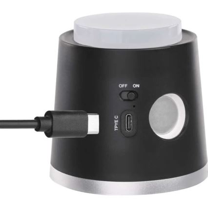 Lampe de table à intensité variable rechargeable 4en1 LED/6W/3,7V 3000K/4000K/6500K 1500mAh noir