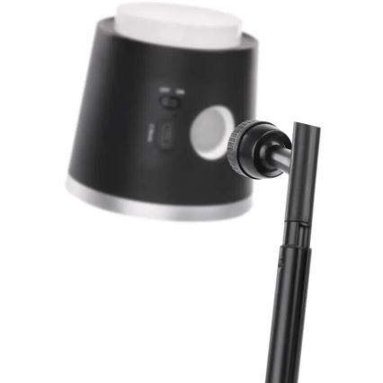 Lampe de table à intensité variable rechargeable 4en1 LED/6W/3,7V 3000K/4000K/6500K 1500mAh noir