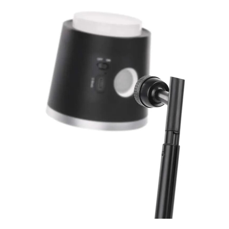 Lampe de table à intensité variable rechargeable 4en1 LED/6W/3,7V 3000K/4000K/6500K 1500mAh noir
