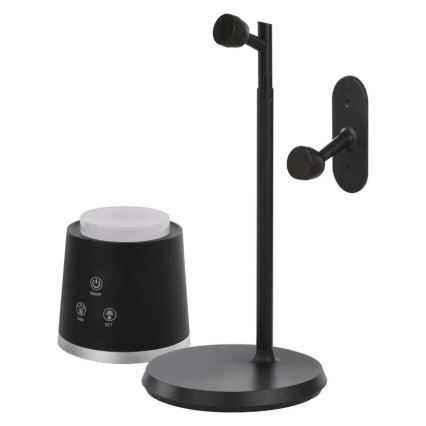 Lampe de table à intensité variable rechargeable 4en1 LED/6W/3,7V 3000K/4000K/6500K 1500mAh noir