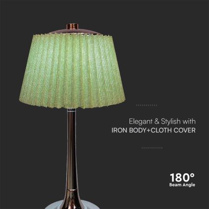 Lampe de table tactile rechargeable et à intensité variable LED/1,5W/5V 3000/4000/6000K 1800 mAh vert
