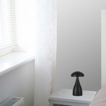 Lampe de table tactile rechargeable et à intensité variable LED/1W/5V 3000-6000K 1800 mAh noir