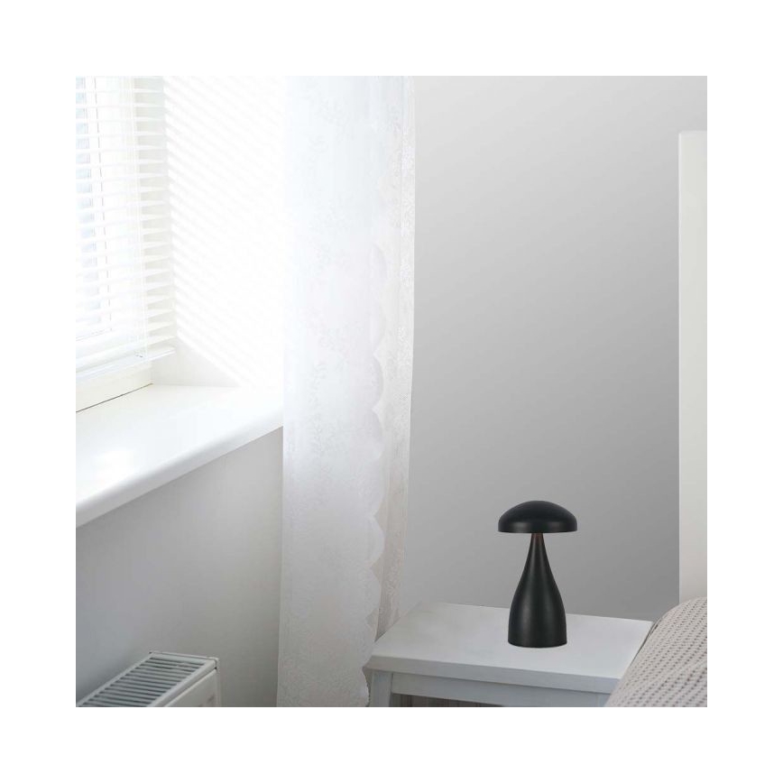 Lampe de table tactile rechargeable et à intensité variable LED/1W/5V 3000-6000K 1800 mAh noir