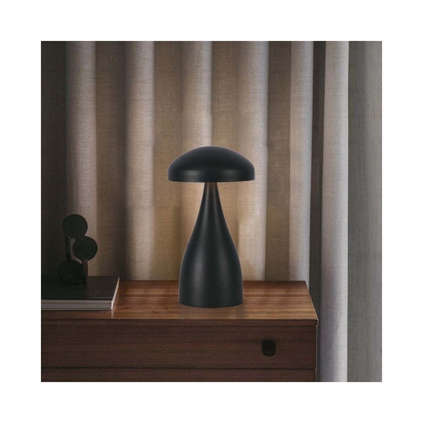 Lampe de table tactile rechargeable et à intensité variable LED/1W/5V 3000-6000K 1800 mAh noir