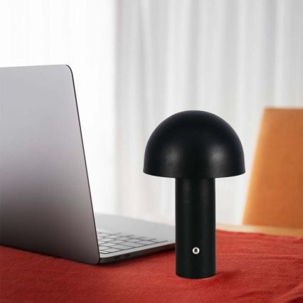 Lampe de table tactile rechargeable et à intensité variable LED/1W/5V 3000-6000K 1800 mAh noir