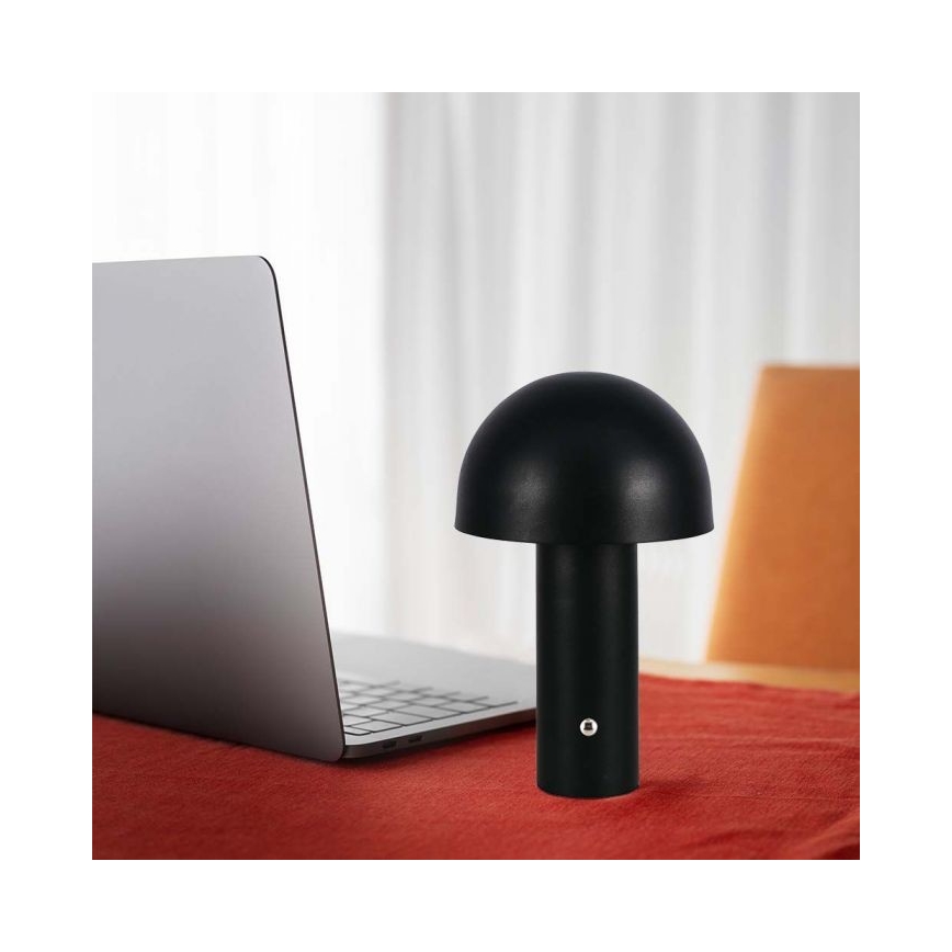 Lampe de table tactile rechargeable et à intensité variable LED/1W/5V 3000-6000K 1800 mAh noir