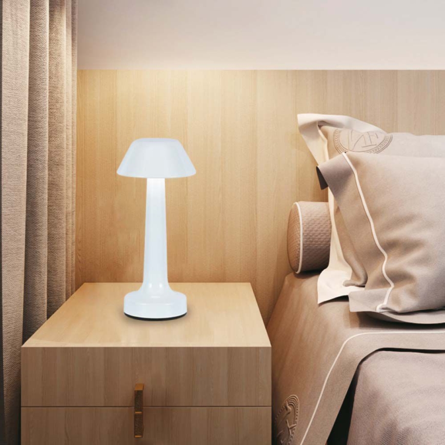 Lampe de table tactile rechargeable et à intensité variable LED/1W/5V 3000-6000K 1800 mAh blanc