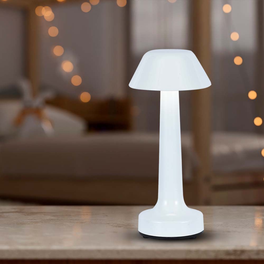 Lampe de table tactile rechargeable et à intensité variable LED/1W/5V 3000-6000K 1800 mAh blanc