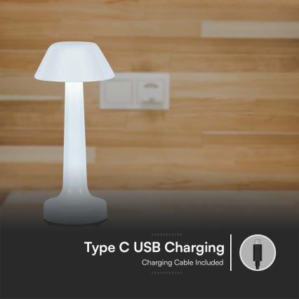 Lampe de table tactile rechargeable et à intensité variable LED/1W/5V 3000-6000K 1800 mAh blanc