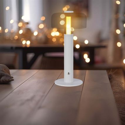 Lampe de table tactile rechargeable et à intensité variable LED/1W/5V 3000K 1800 mAh blanc
