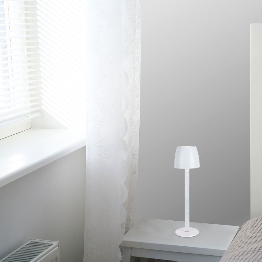 Lampe de table tactile rechargeable et à intensité variable LED/3W/5V 3000K 1800 mAh blanc