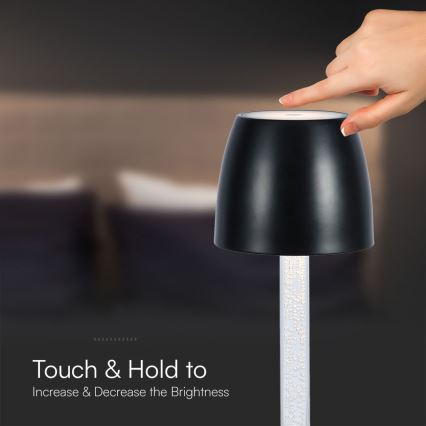 Lampe de table tactile rechargeable et à intensité variable LED/3W/5V 3000K 1800 mAh blanc