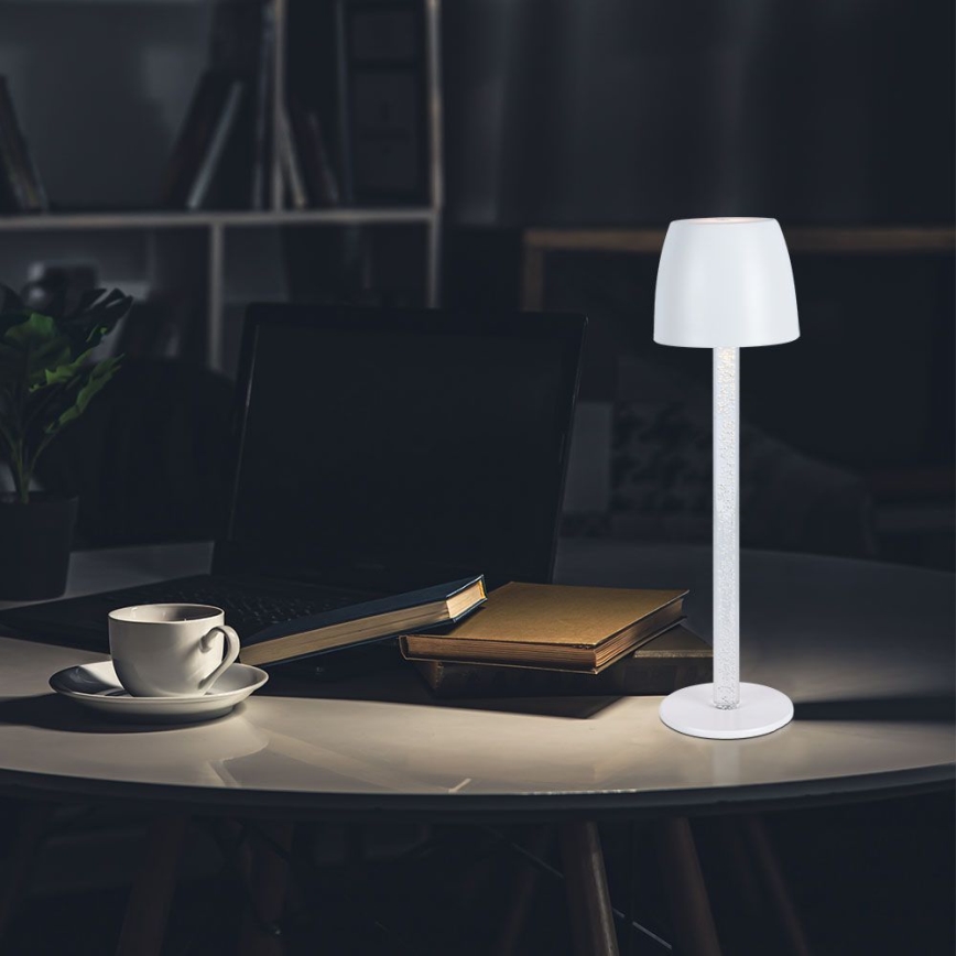 Lampe de table tactile rechargeable et à intensité variable LED/3W/5V 3000K 1800 mAh noir