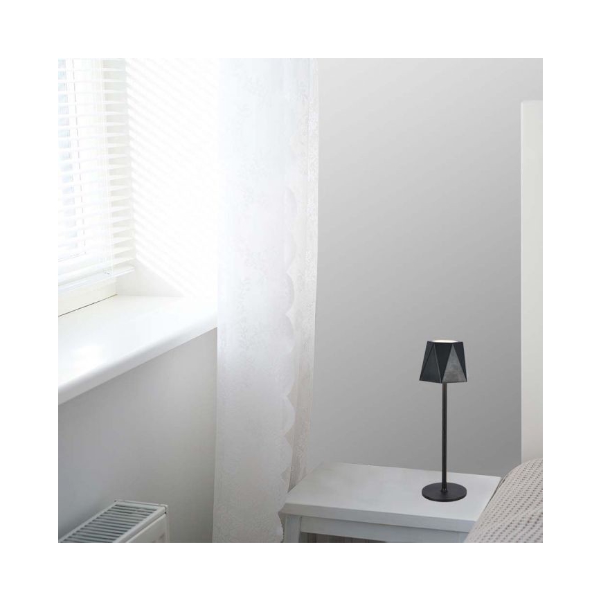 Lampe de table tactile rechargeable et à intensité variable LED/4W/5V 3000-6000K 1800 mAh noir