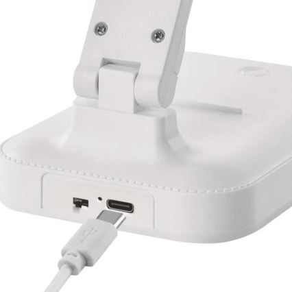 Lampe de table à intensité variable rechargeable LED/5W/3,7V 3000K/4000K/6500K 800mAh blanc