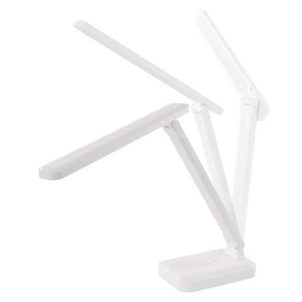 Lampe de table à intensité variable rechargeable LED/5W/3,7V 3000K/4000K/6500K 800mAh blanc