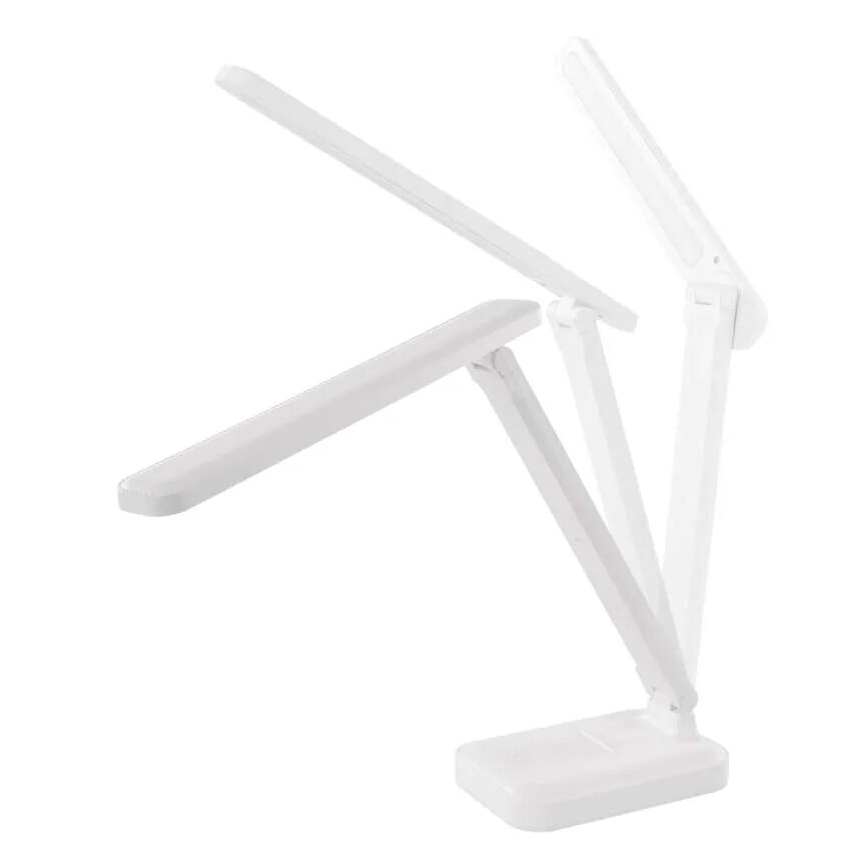 Lampe de table à intensité variable rechargeable LED/5W/3,7V 3000K/4000K/6500K 800mAh blanc