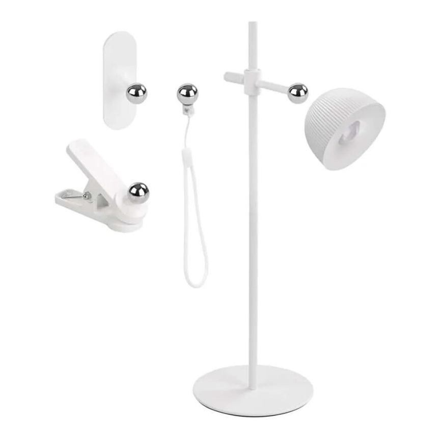 Lampe de table à intensité variable rechargeable magnétique 4en1 LED/4,2W/3,7V 4000K 1200mAh blanc