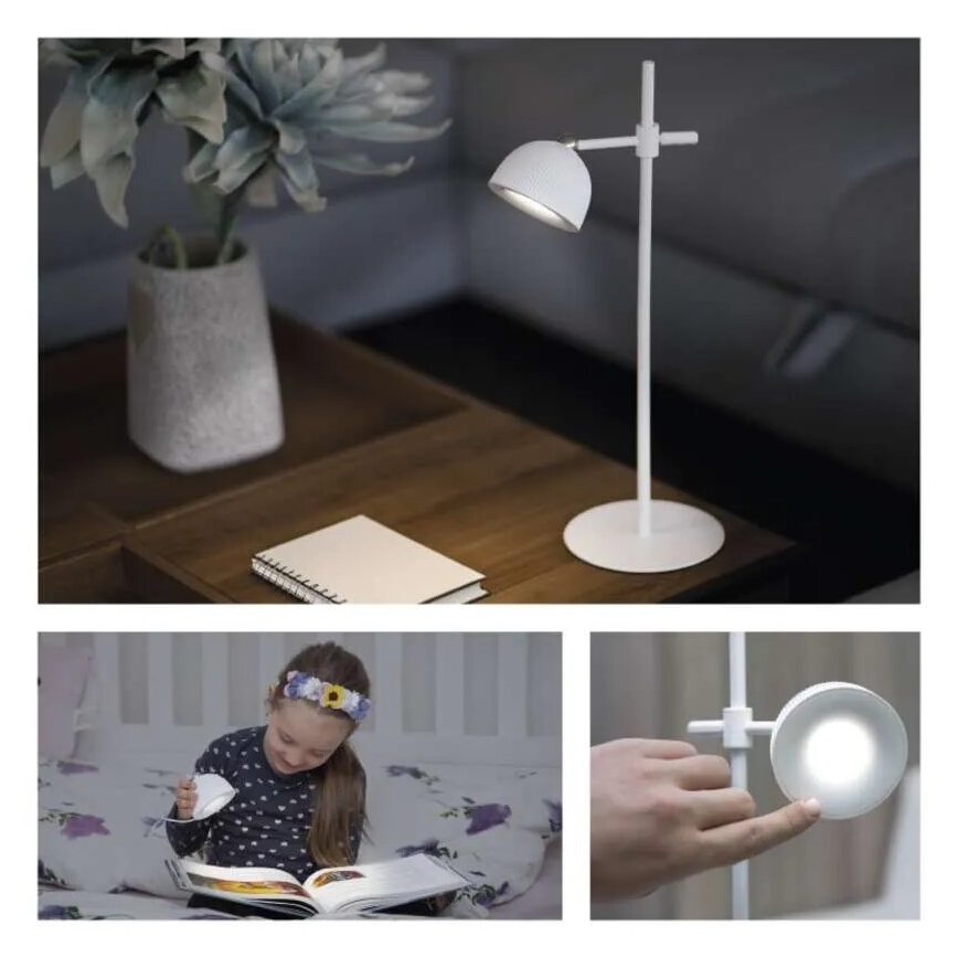 Lampe de table à intensité variable rechargeable magnétique 4en1 LED/4,2W/3,7V 4000K 1200mAh blanc