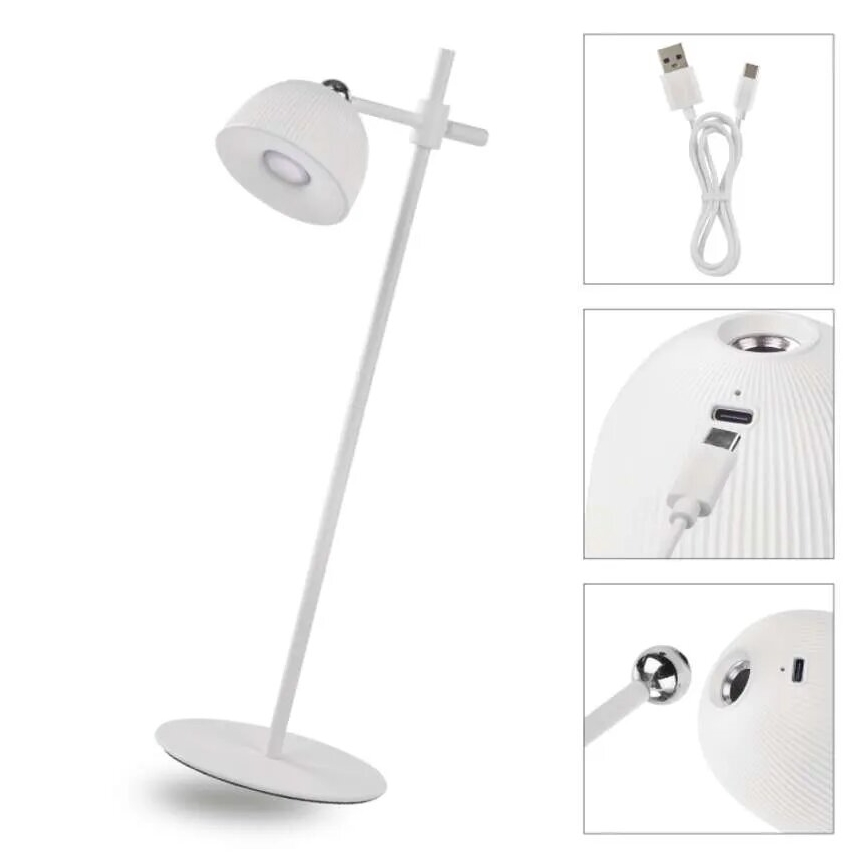 Lampe de table à intensité variable rechargeable magnétique 4en1 LED/4,2W/3,7V 4000K 1200mAh blanc