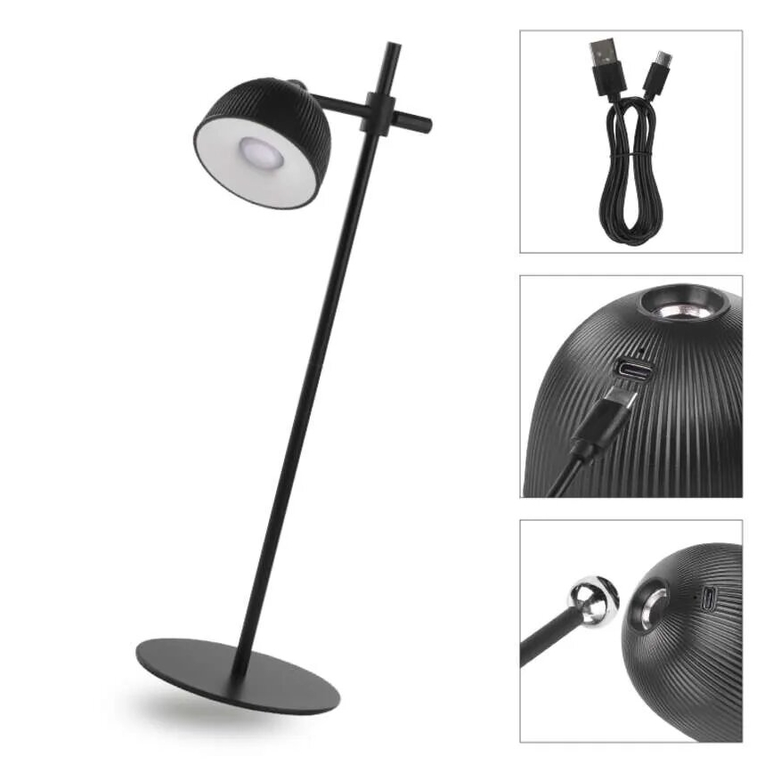 Lampe de table à intensité variable rechargeable magnétique 4en1 LED/4,2W/3,7V 4000K 1200mAh noir