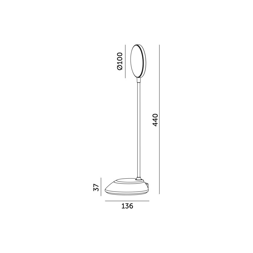 Lampe de table à intensité variable rechargeable VISUA LED/5W/5V 3000-5000K 1200 mAh bleu