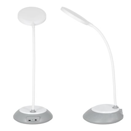 LED Lampe de table à intensité variable rechargeable VISUA LED/5W/5V 3000-5000K 1200 mAh gris