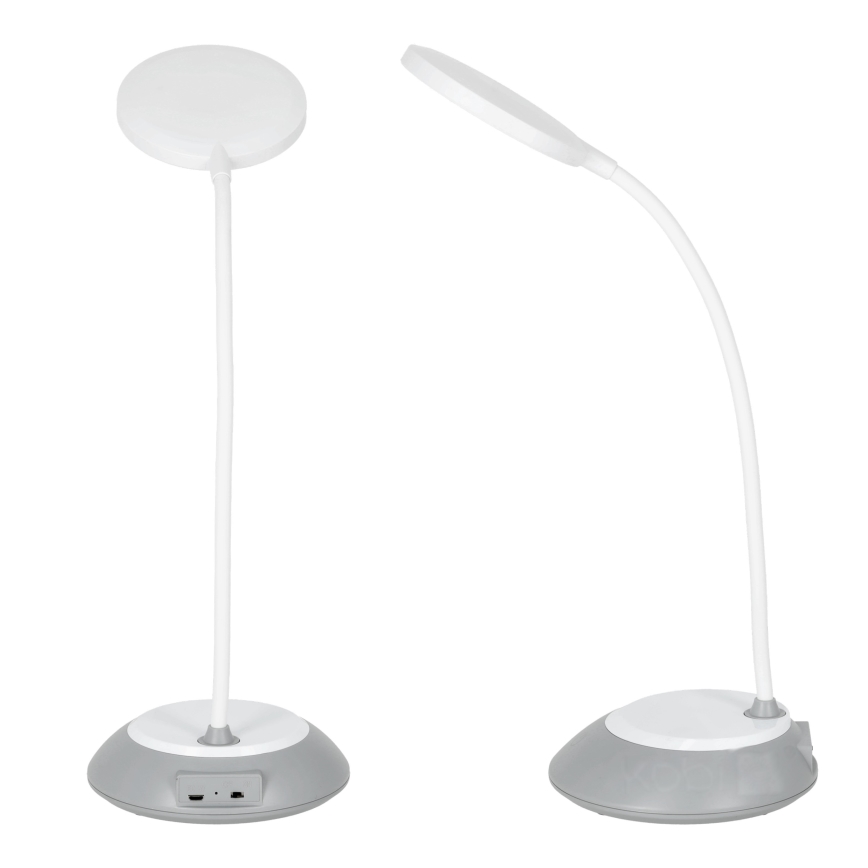 LED Lampe de table à intensité variable rechargeable VISUA LED/5W/5V 3000-5000K 1200 mAh gris