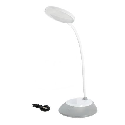 LED Lampe de table à intensité variable rechargeable VISUA LED/5W/5V 3000-5000K 1200 mAh gris