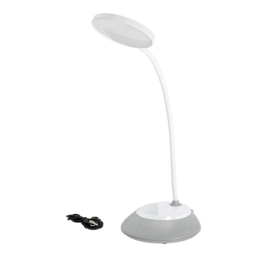 LED Lampe de table à intensité variable rechargeable VISUA LED/5W/5V 3000-5000K 1200 mAh gris