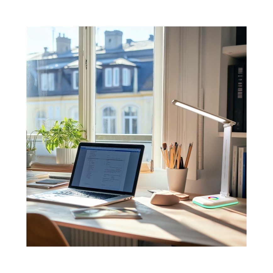 Lampe de table à intensité variable RGBW NOBLITE LED/7W/5V 3000/4000/6500K blanc
