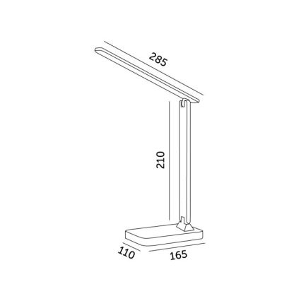 Lampe de table à intensité variable RGBW NOBLITE LED/7W/5V 3000/4000/6500K noir