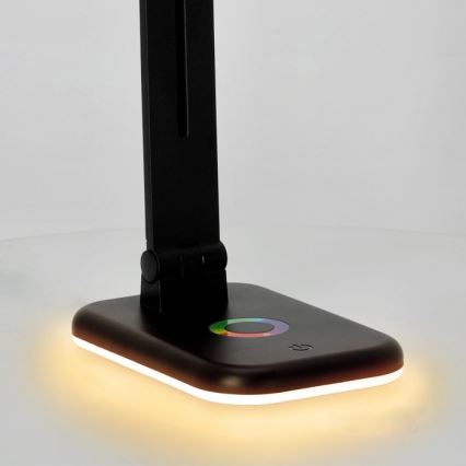 Lampe de table à intensité variable RGBW NOBLITE LED/7W/5V 3000/4000/6500K noir