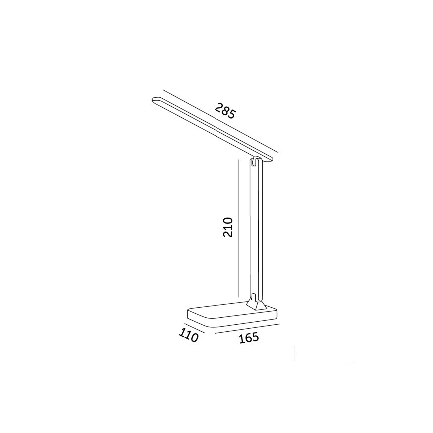 Lampe de table à intensité variable RGBW NOBLITE LED/7W/5V 3000/4000/6500K noir