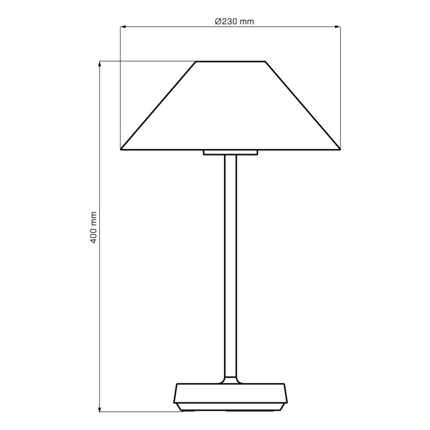 Lampe de table tactile extérieure à intensité variable SERENGETI LED/3,4W/5V USB 3600 mAh IP44 noir