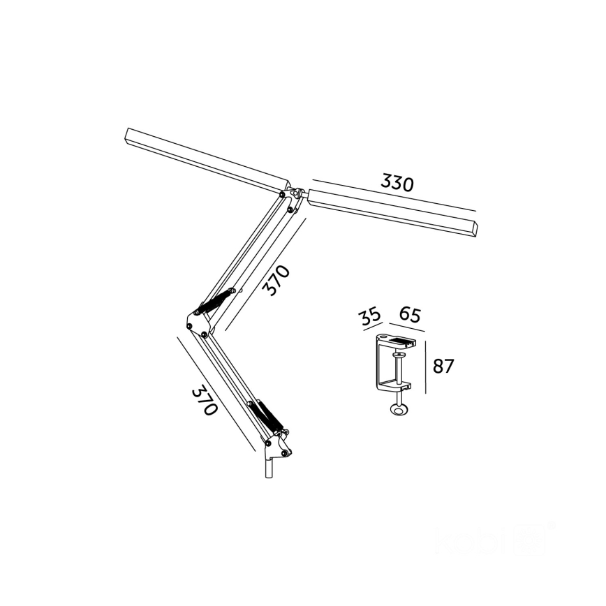 Lampe de table à intensité variable TENUIX DUO 2xLED/14W/230V 3000-6000K