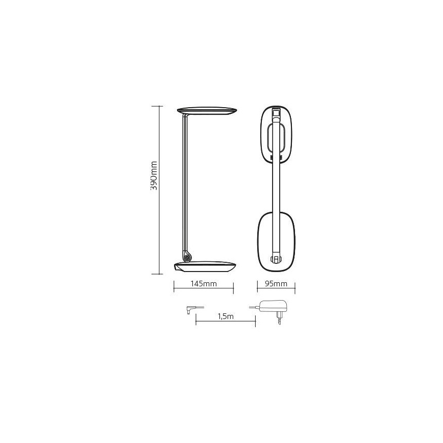 Lampe de table à intensité variable USB MOANA LED/6W/230V rose