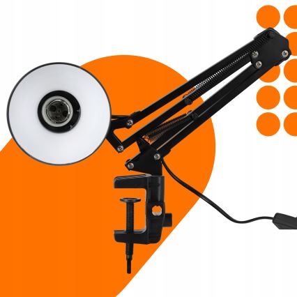 Lampe de table à pince 1xE27/60W/230V noire