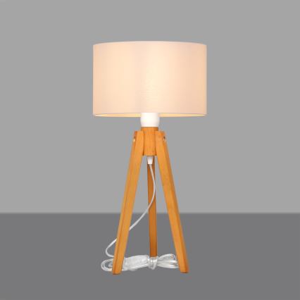 Lampe de table ALBA 1xE27/15W/230V blanc/chêne