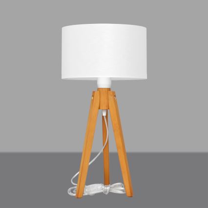 Lampe de table ALBA 1xE27/15W/230V blanc/chêne
