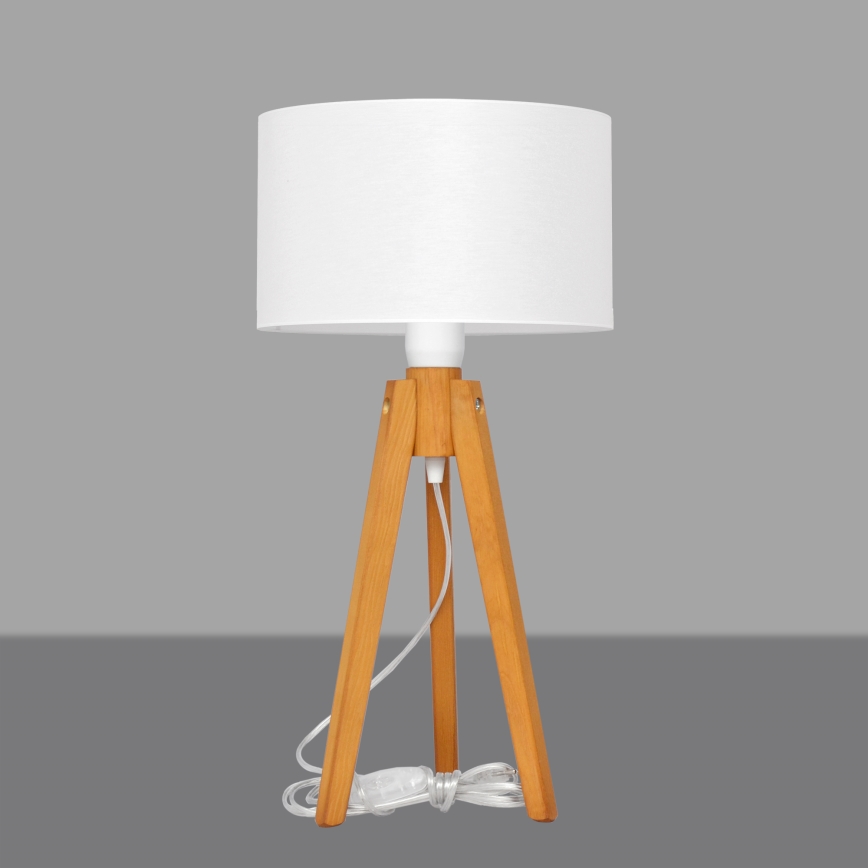 Lampe de table ALBA 1xE27/15W/230V blanc/chêne