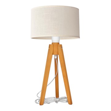Lampe de table ALBA 1xE27/15W/230V crème/chêne