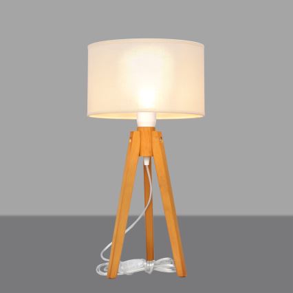 Lampe de table ALBA 1xE27/15W/230V crème/chêne